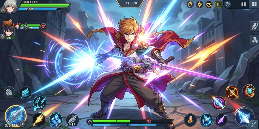 Screenshot dari mode multiplayer yang penuh aksi.